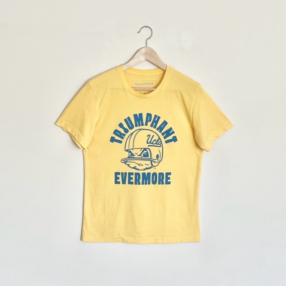 Homefield UCLA Bruins “Triumph Evermore” Vintage Football Yellow T Shirt Adult M